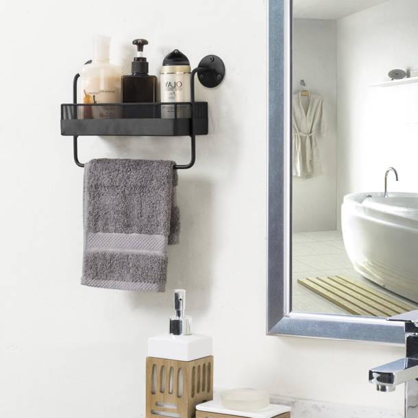 Rebrilliant Maleke Metal Wall Bathroom Shelves Wayfair